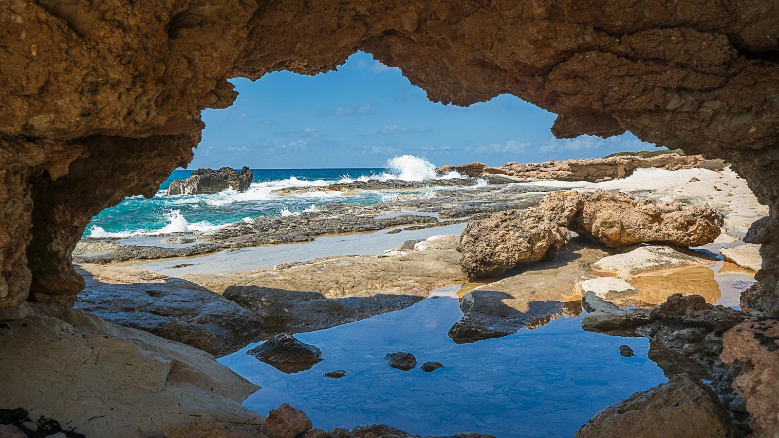 Picturesque rocky scenery at Cavo Greco viewpoint near Ayia Napa